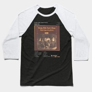 Crosby, Stills, Nash & Young - Deja Vu Tracklist Album Baseball T-Shirt